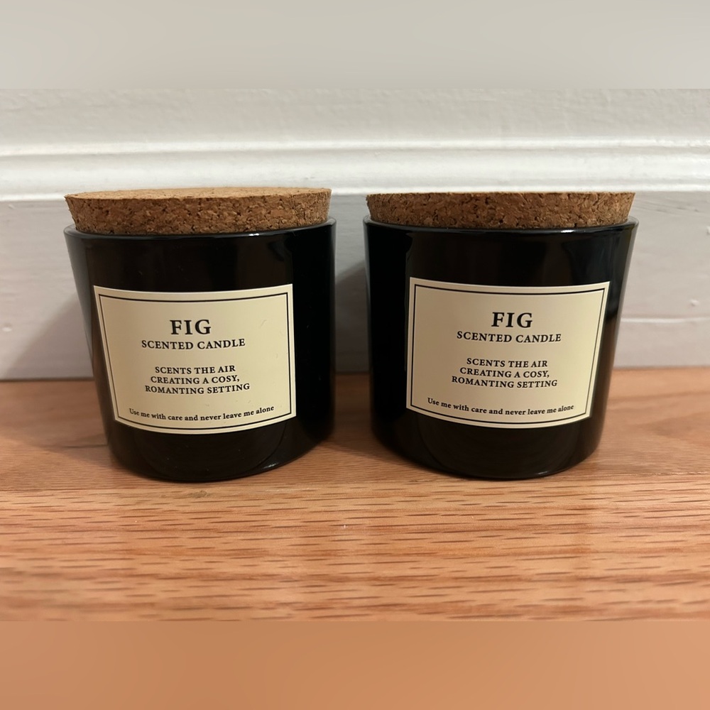 H&M fig scented candle set of 2